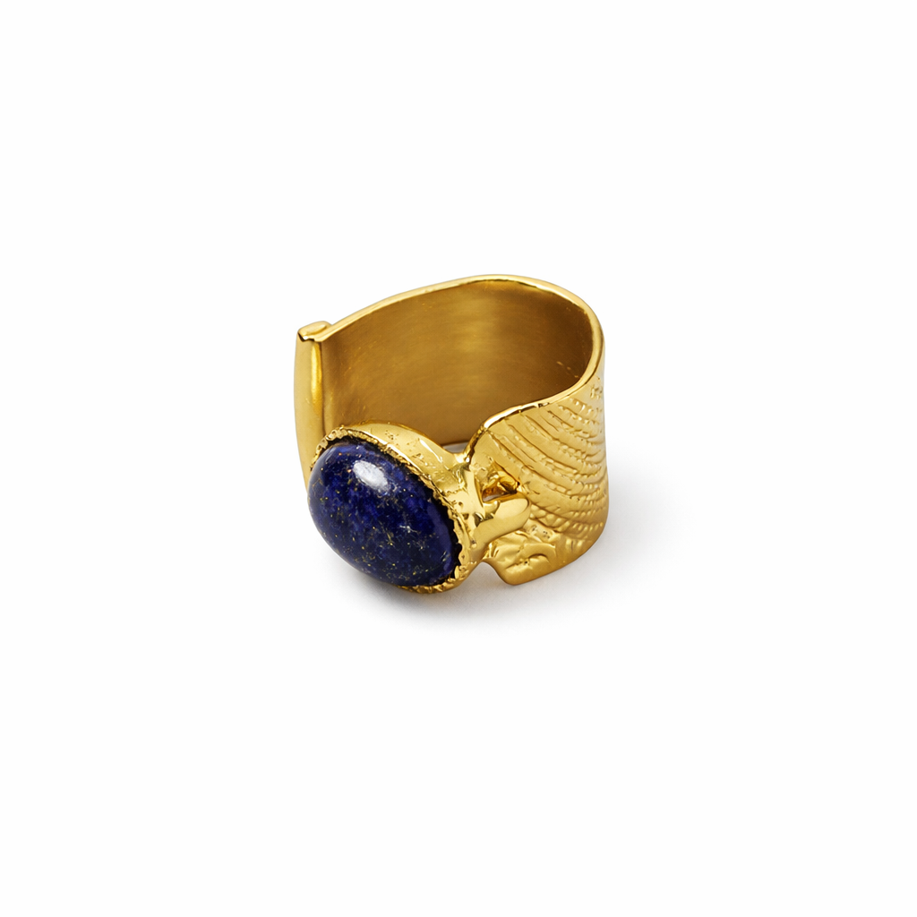 Anello Star-Trace Wide-band in stile Vintage Artistico