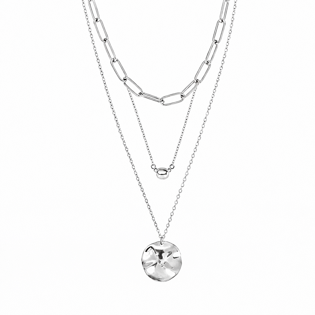 Argento Stratificato — Collana a Tre Livelli