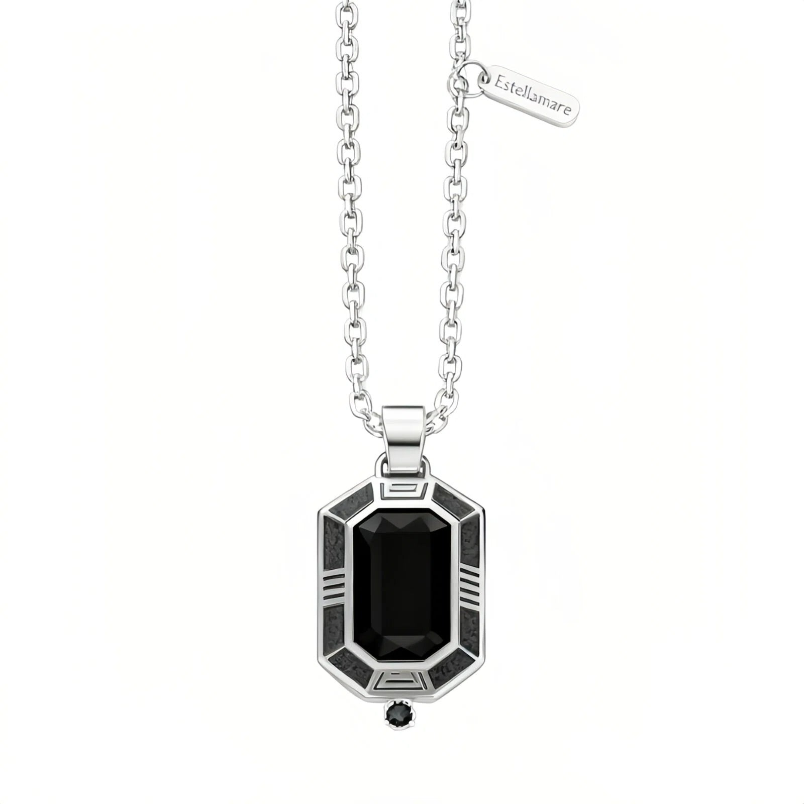 “Ombra Geometrica” – Collana Maschile in Argento 925