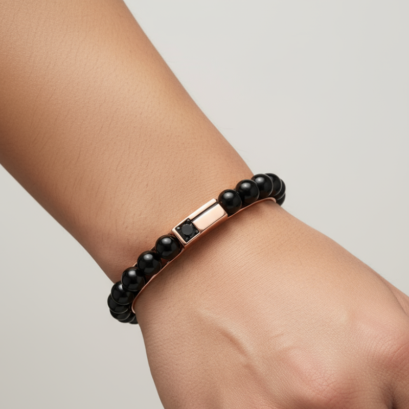 Crepuscolo Onice" – Bracciale Estellamare con perle in onice