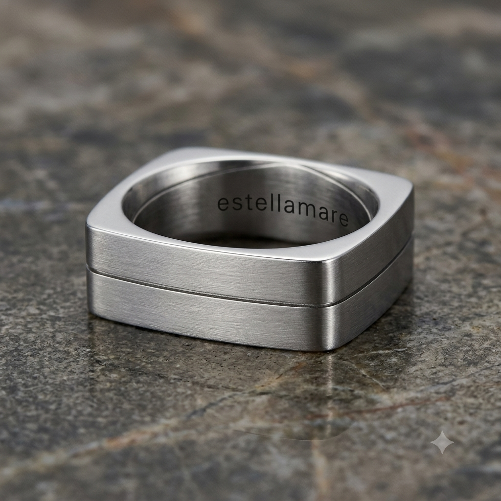Ring Estellamare dal profilo geometrico