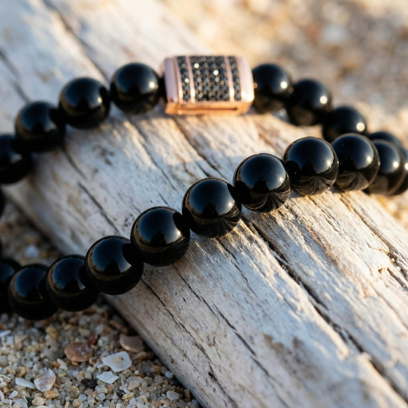 "Essenza Obscura" – Bracciale Estellamare in perle nere