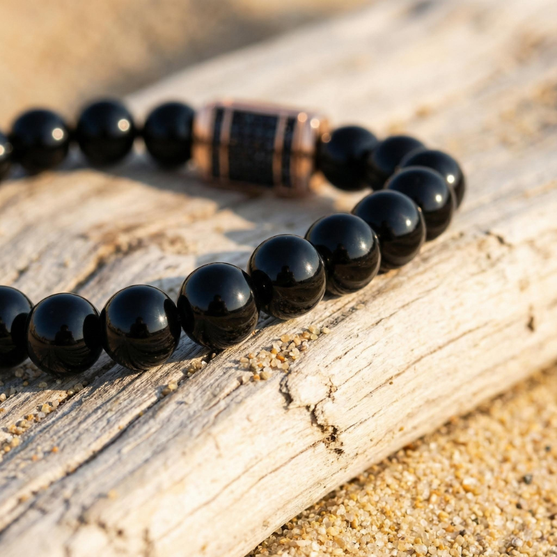 "Essenza Obscura" – Bracciale Estellamare in perle nere