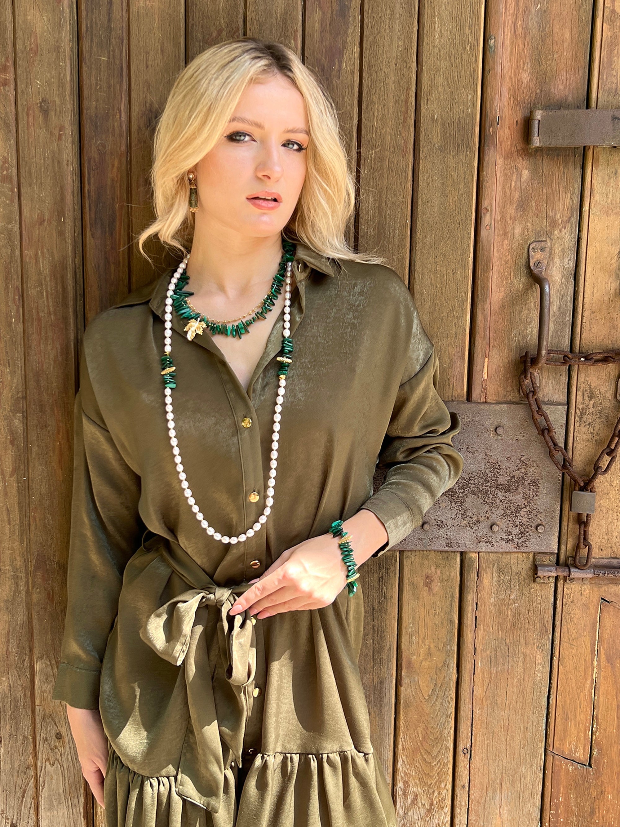 Tibetan Dzi Beads Dangle Earrings HE016 – Boho chic, anima spirituale