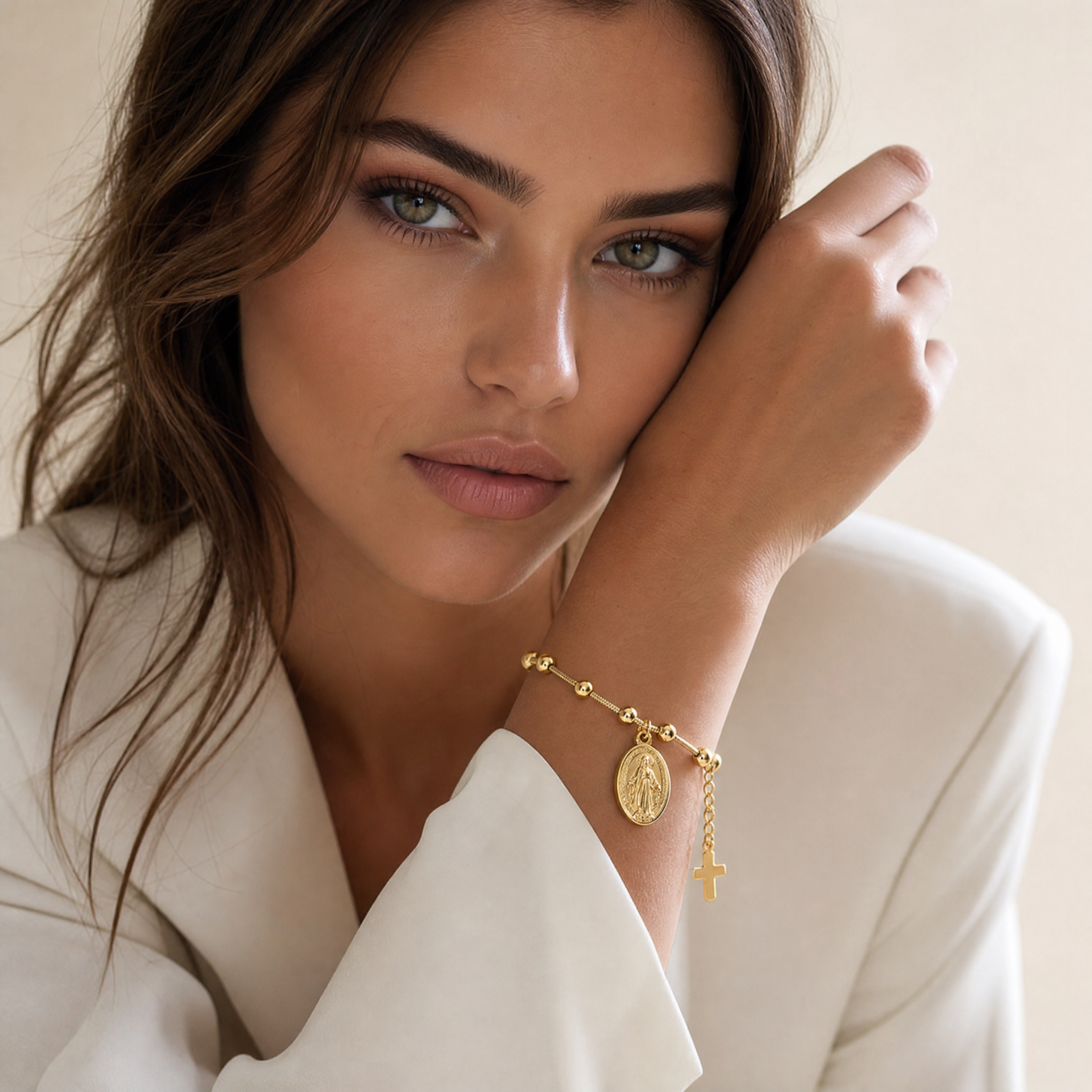 Bracciale Ovale Cross — Lucente come una promessa