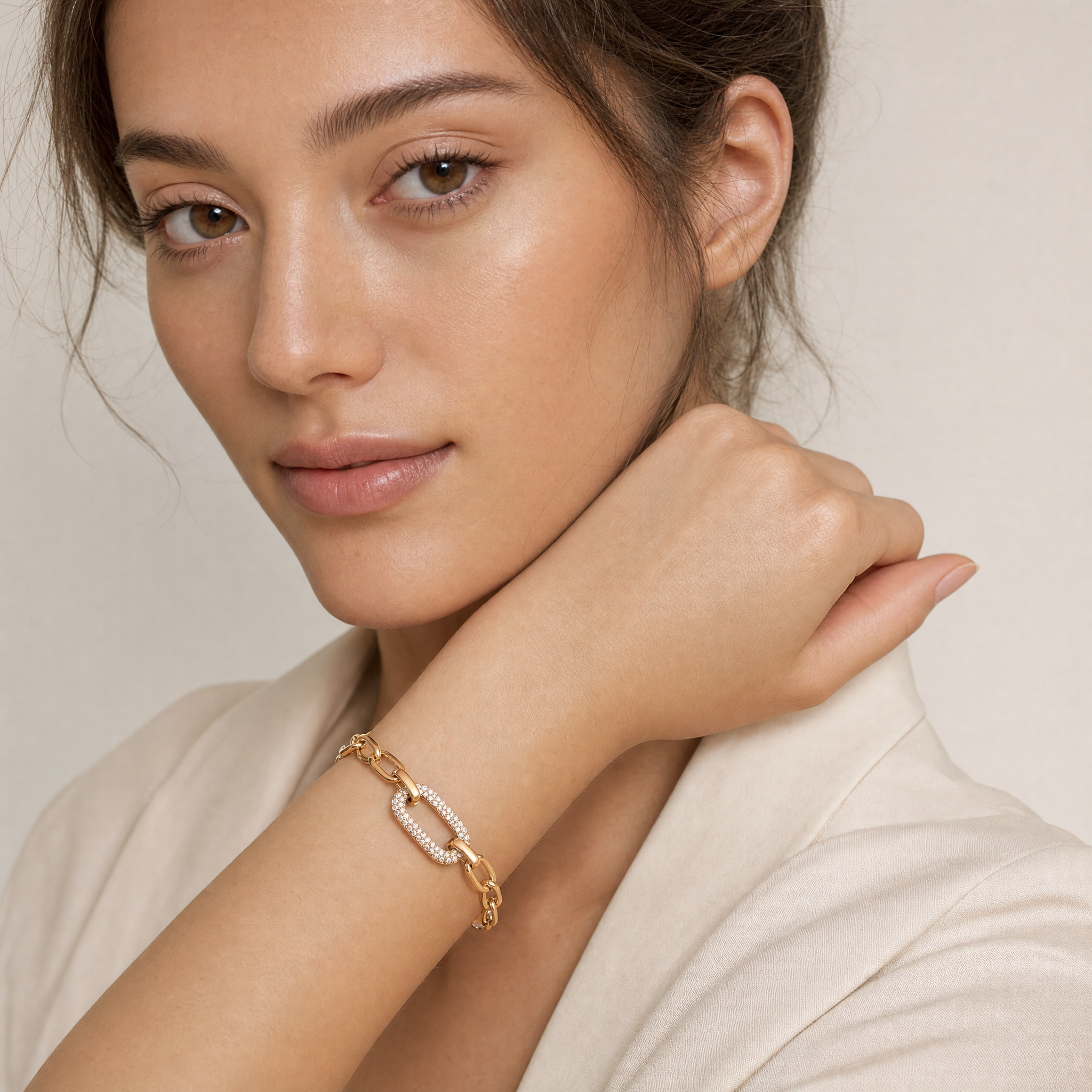 Eternal Shine — Parure Collana e Bracciale in Acciaio