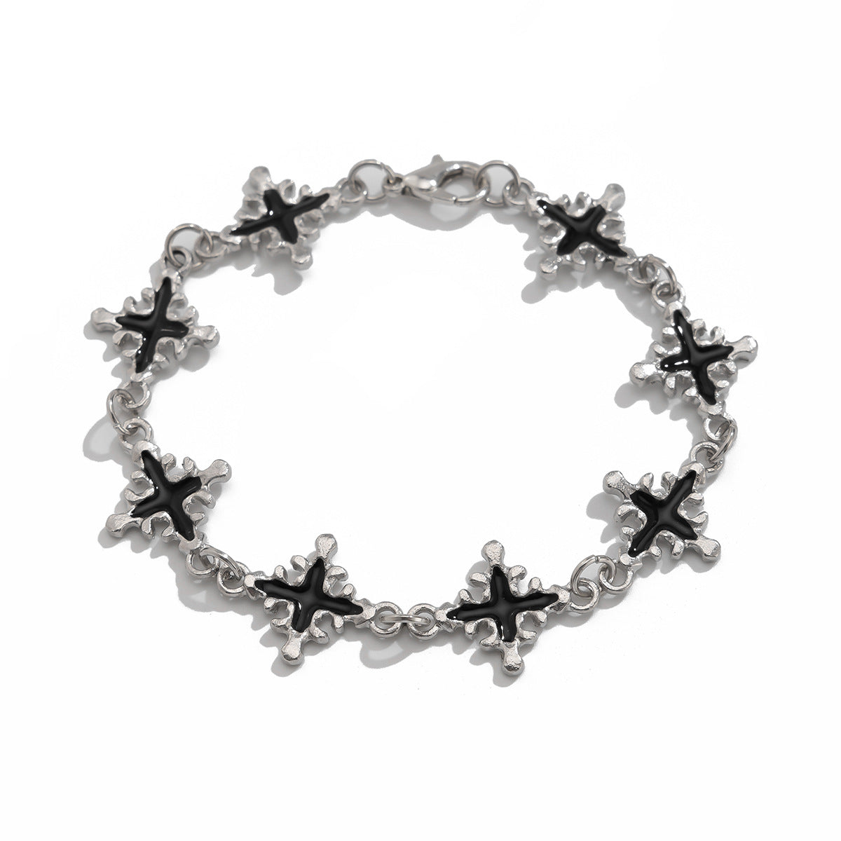 Stile Audace: Il Bracciale Hip Hop con Croce Smaltata