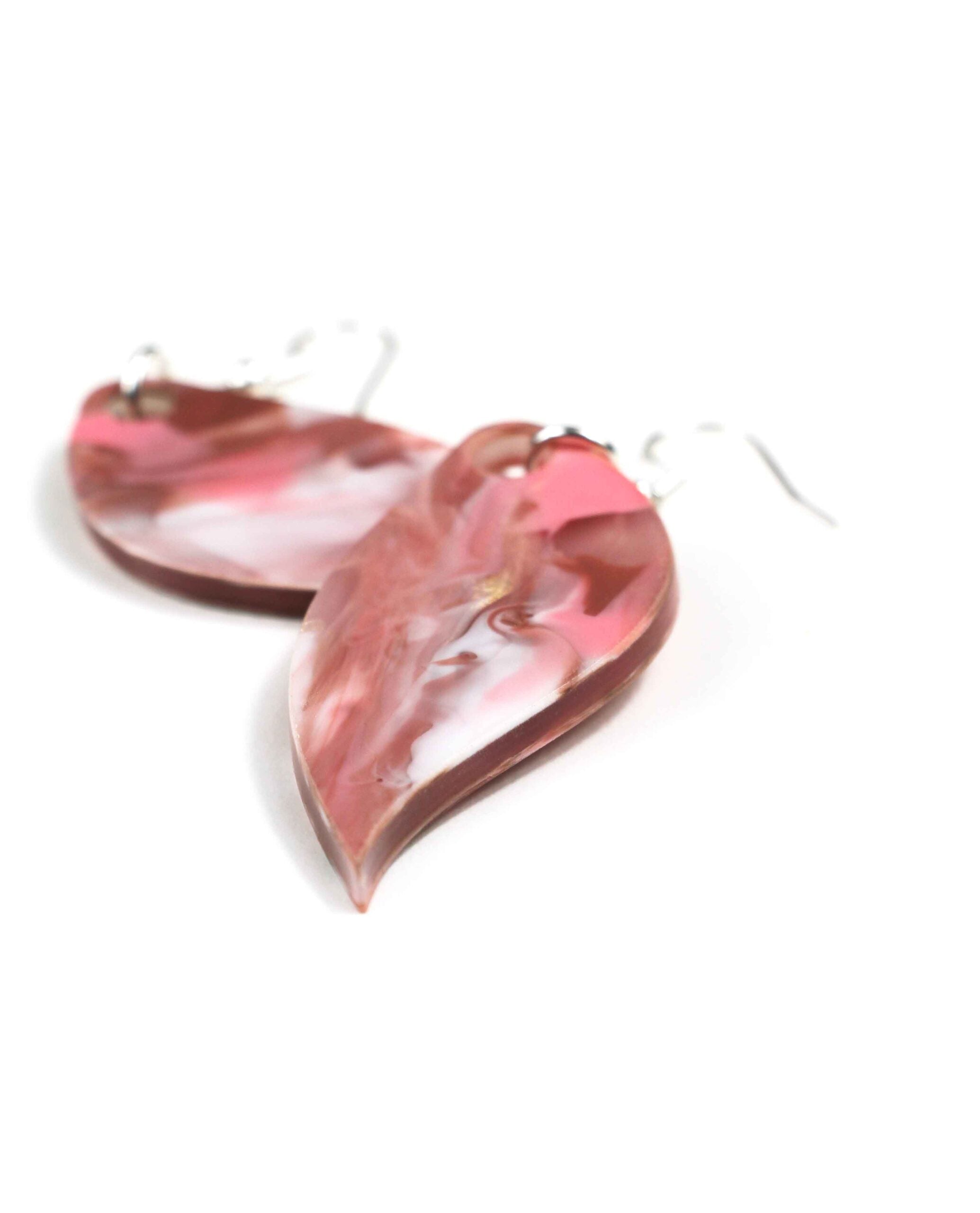 PETALI DI LUCE — Orecchini Rosa & Bianco Edizione Limitata