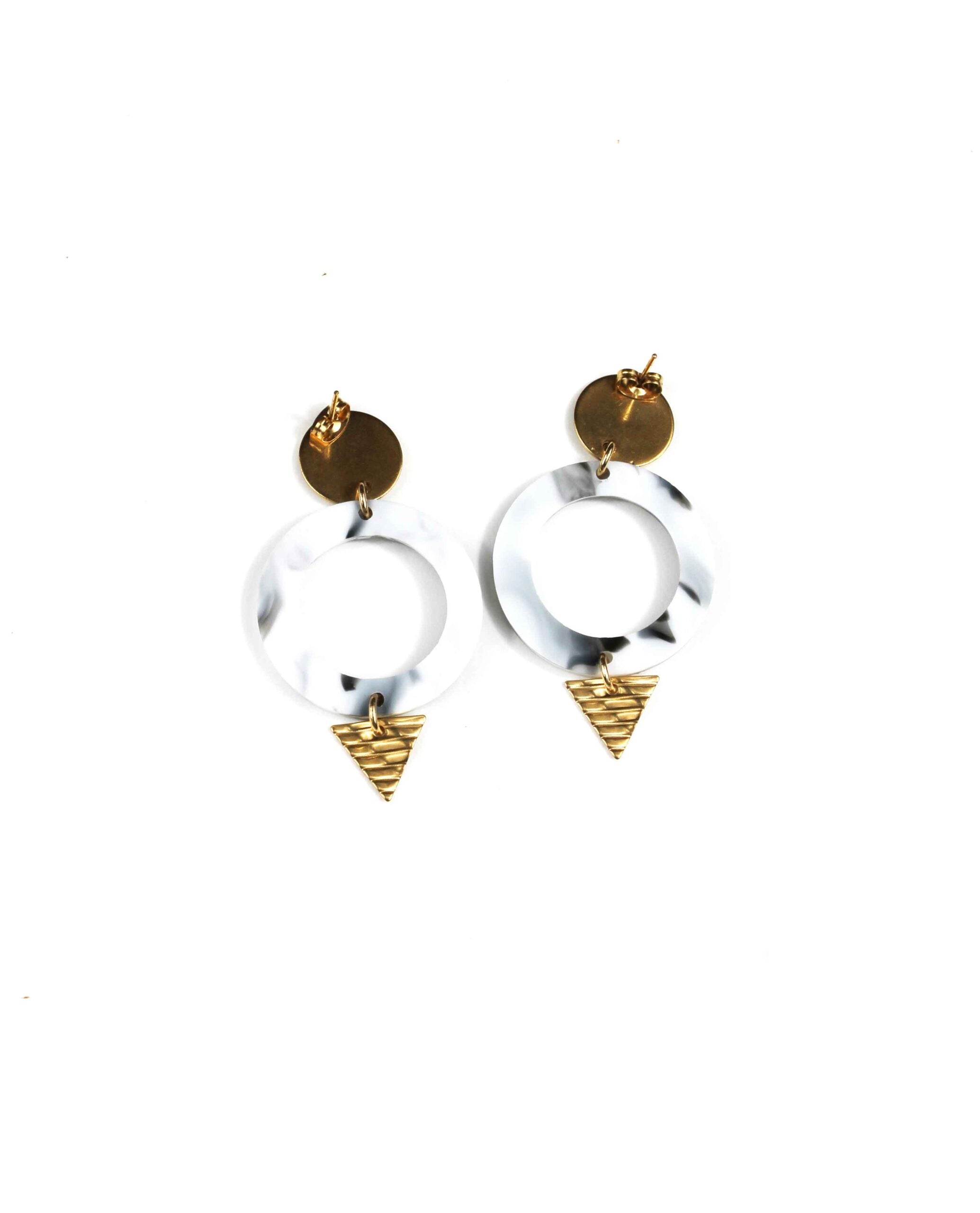 ORECCHINI CERCHIO BIANCO E NERO