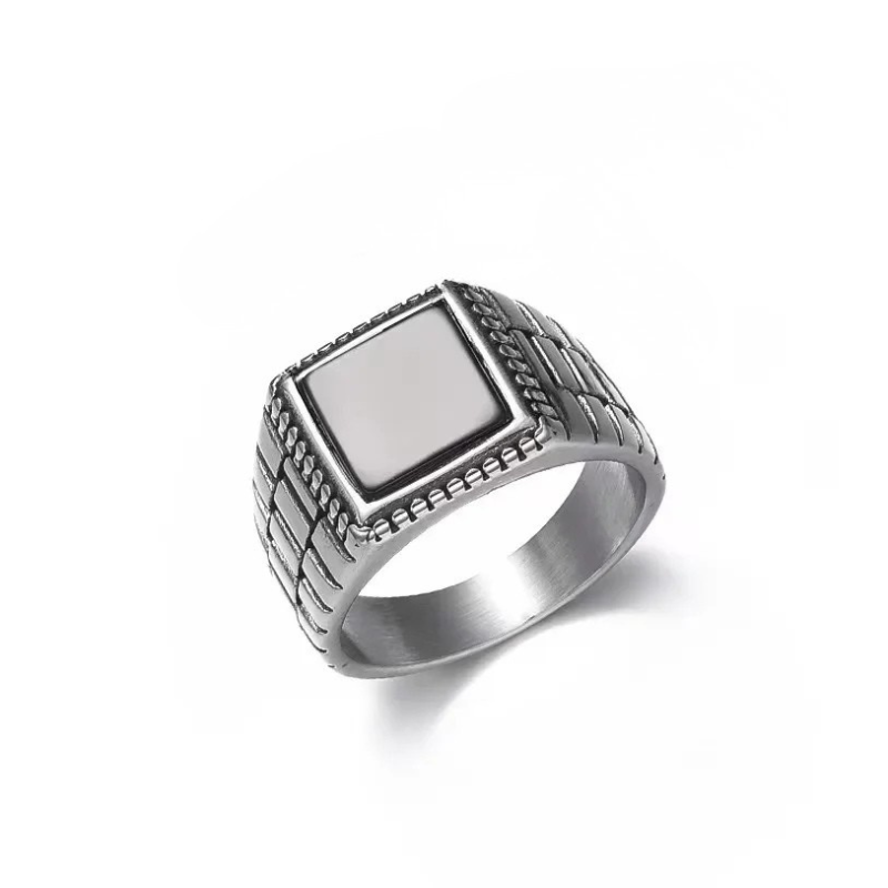 Nodo d’Onice — Anello Watchband in 316L, Look Rock e Raffinato