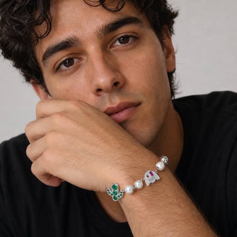 Bracciale Splice con Perla e Palma di Cocco