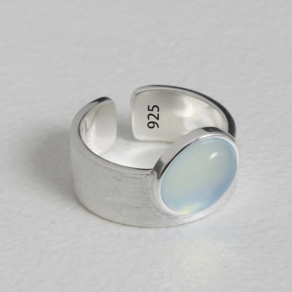 Anello in Argento con Pietra Azzurra Opalite