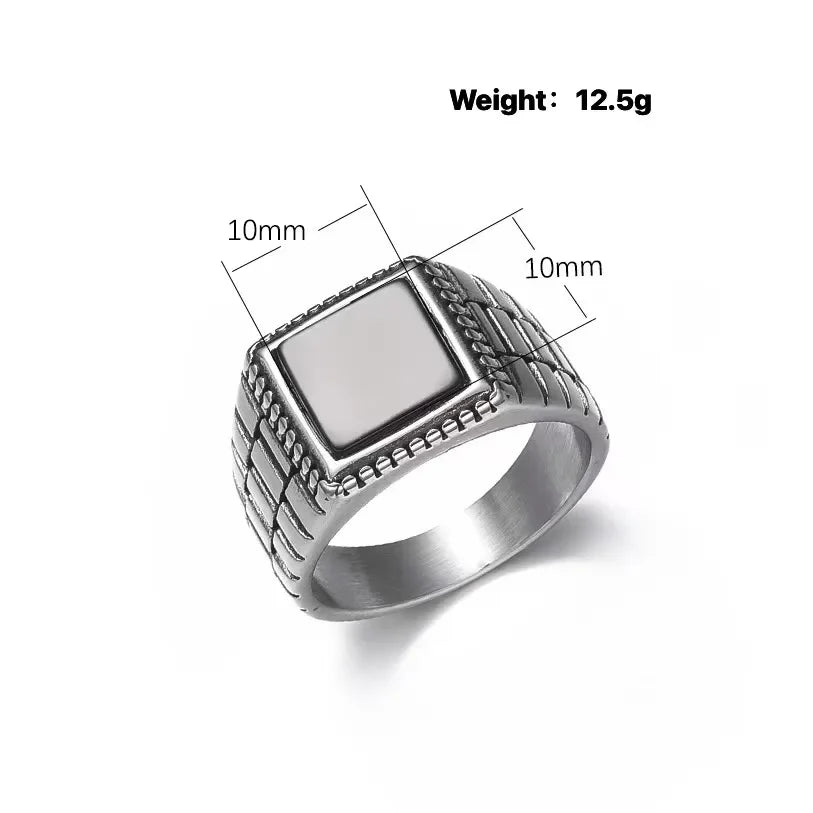Nodo d’Onice — Anello Watchband in 316L, Look Rock e Raffinato