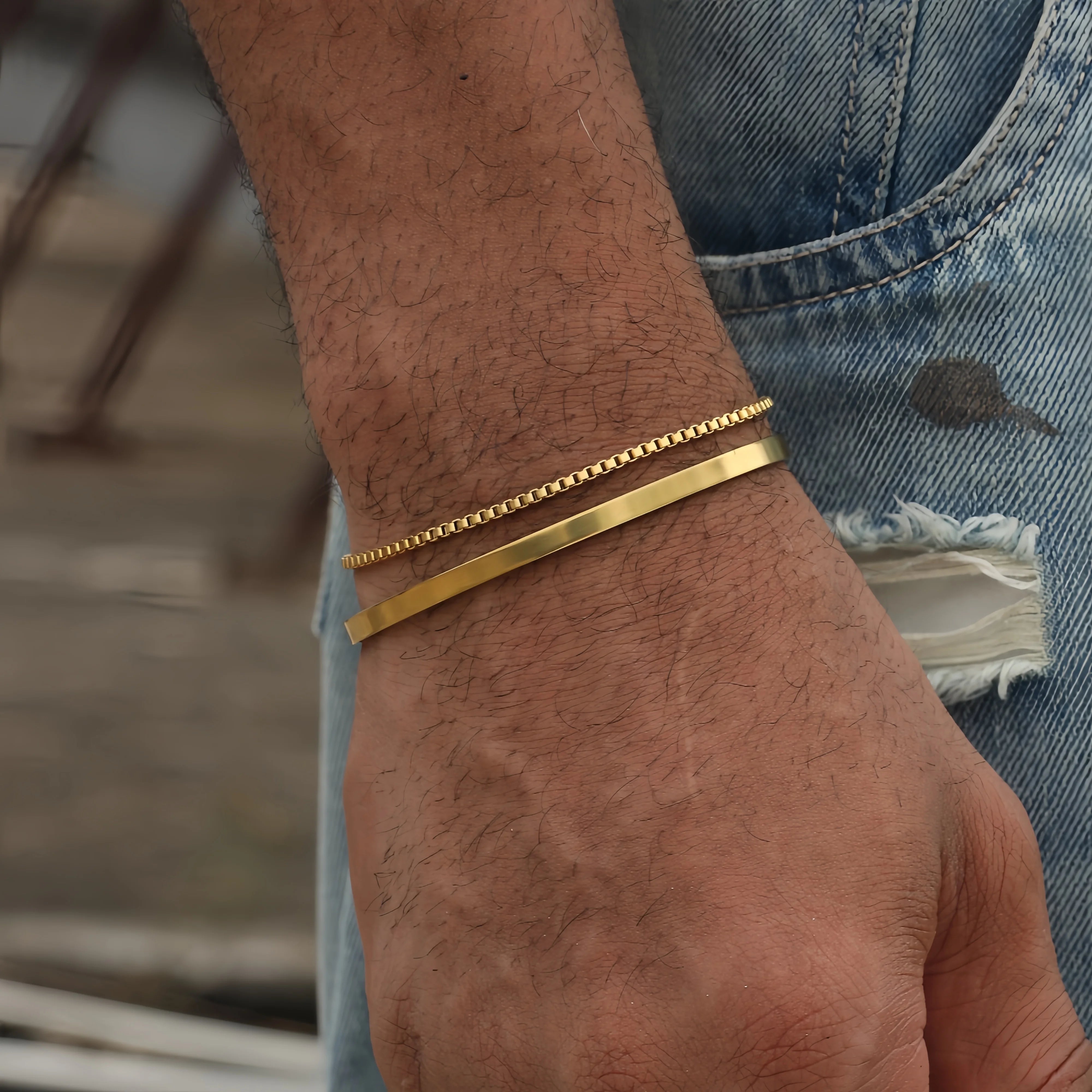 BRACCIALE CATENA CUBANA IN ACCIAIO INOX 3MM