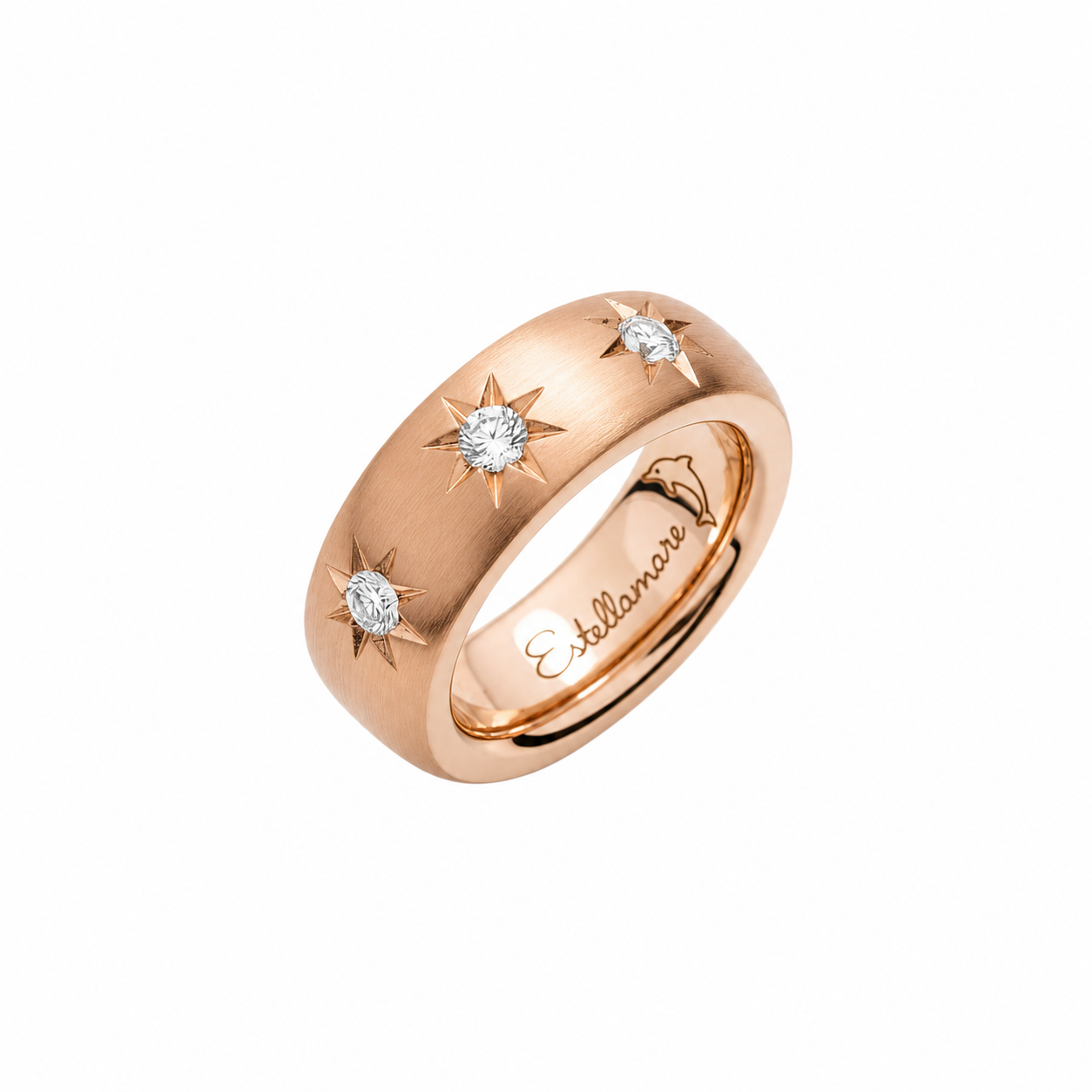 "Stella Rosa" – Anello Estellamare in argento 925 placcato oro rosa