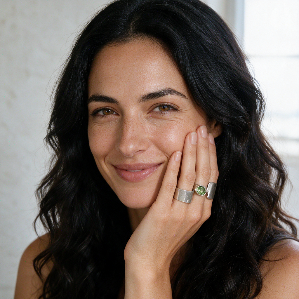 L’Anello Martellato Verde che Risveglia la Donna Senza Tempo che È in Te