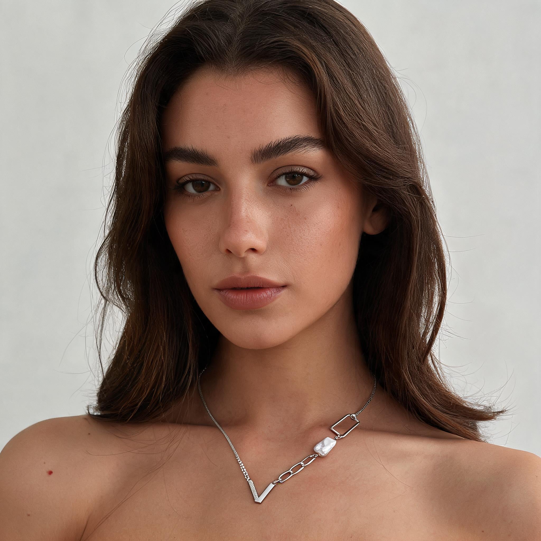 Pearl Crescent Necklace