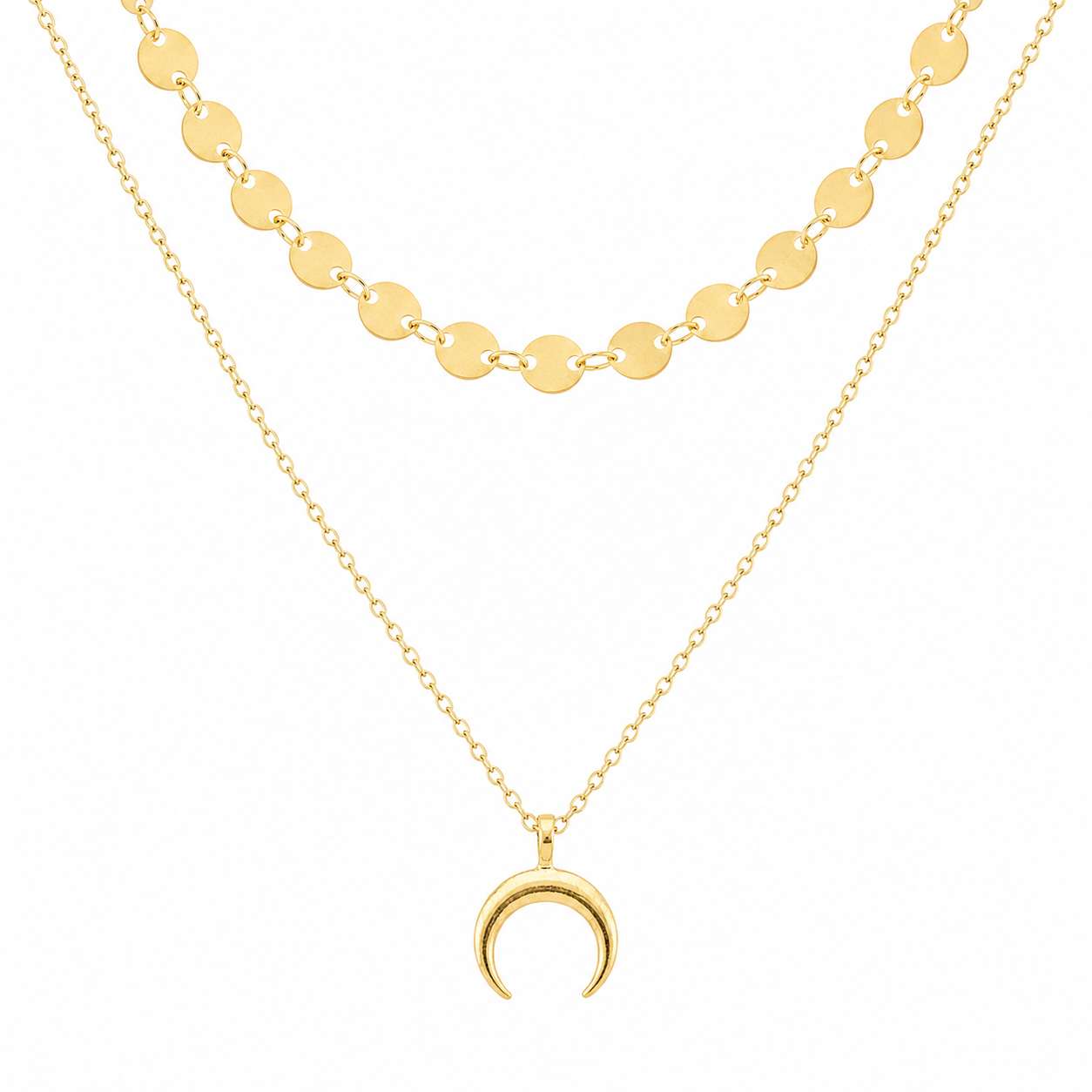 Collana "Due Lune" — Due cerchi, un respiro