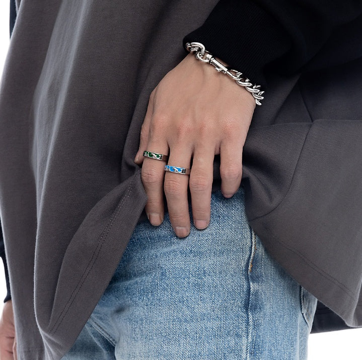 Anello Colorato con Tocco Premium - Stile Giappone e Corea