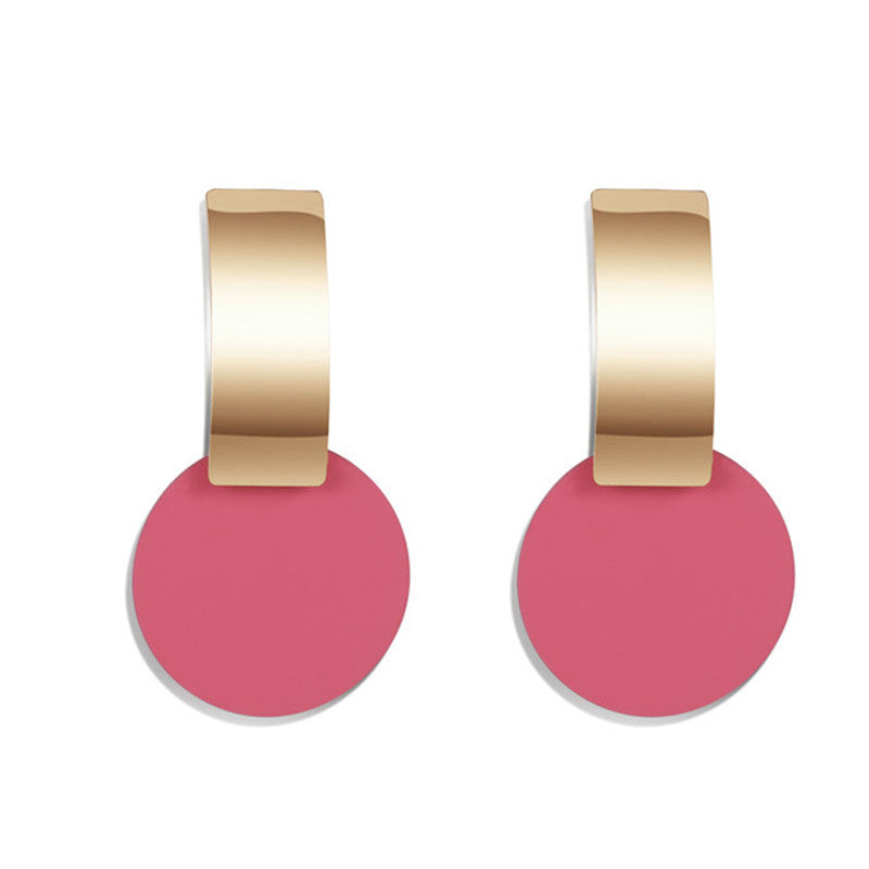 Orecchini Geometrici Rosa Romantici