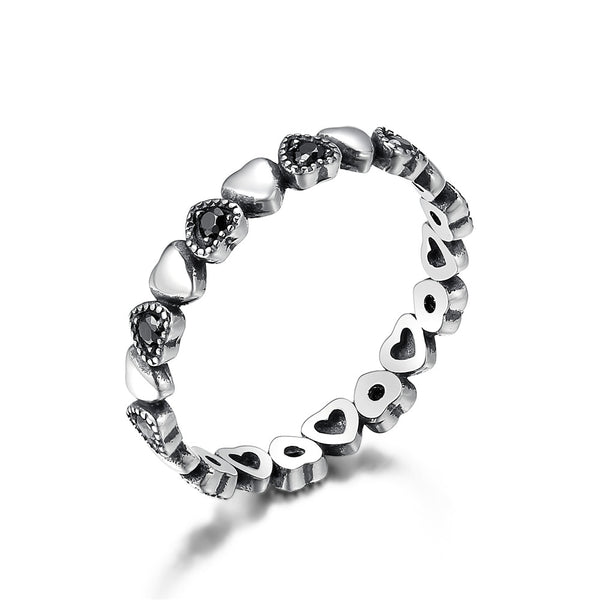 Anelli Cuore Argento Zirconia