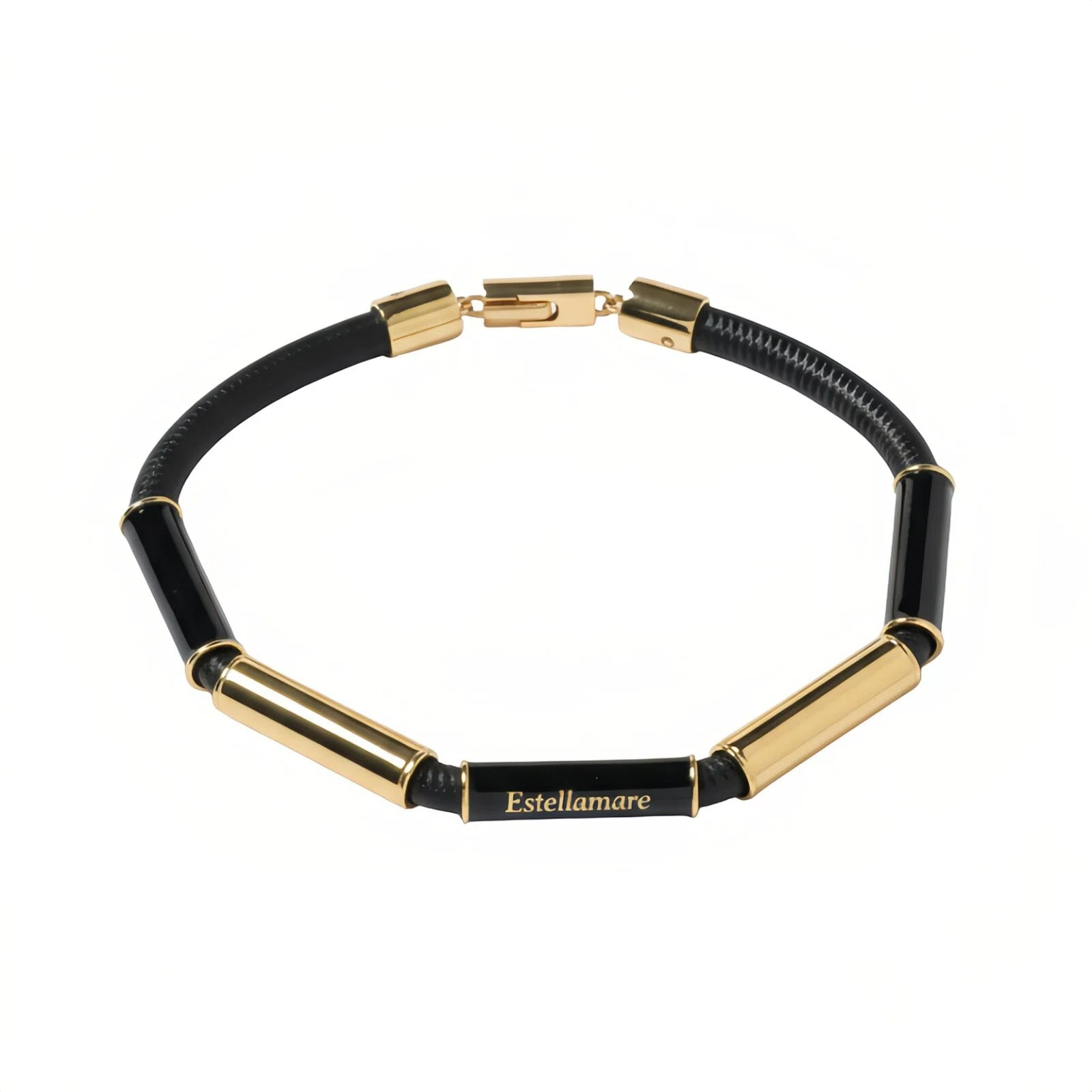 "Linea Aurea" – Bracciale Estellamare in ceramica e acciaio dorato