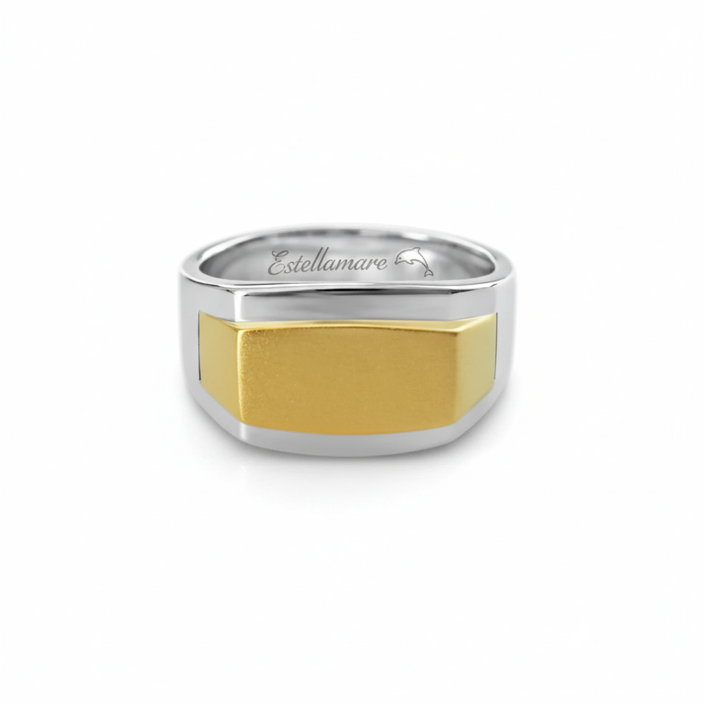 "Fenditura Aurea" – Anello Estellamare in argento 925 placcato oro