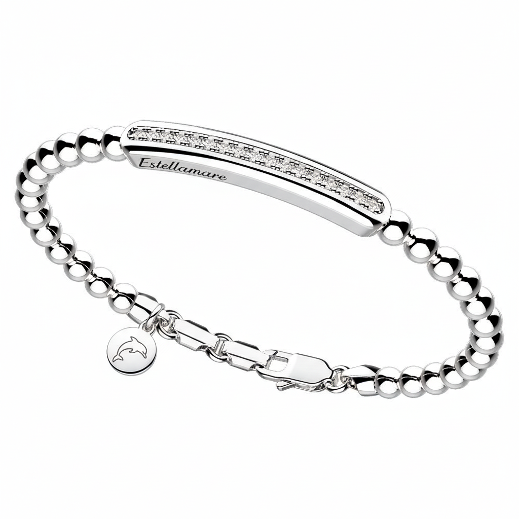 "Segno Marino" – Bracciale Estellamare in argento con charm simbolico