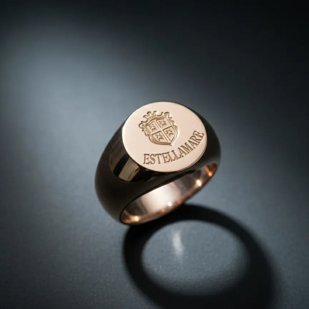 Sigillo Aureo – Anello in Oro con Stemma Estellamare