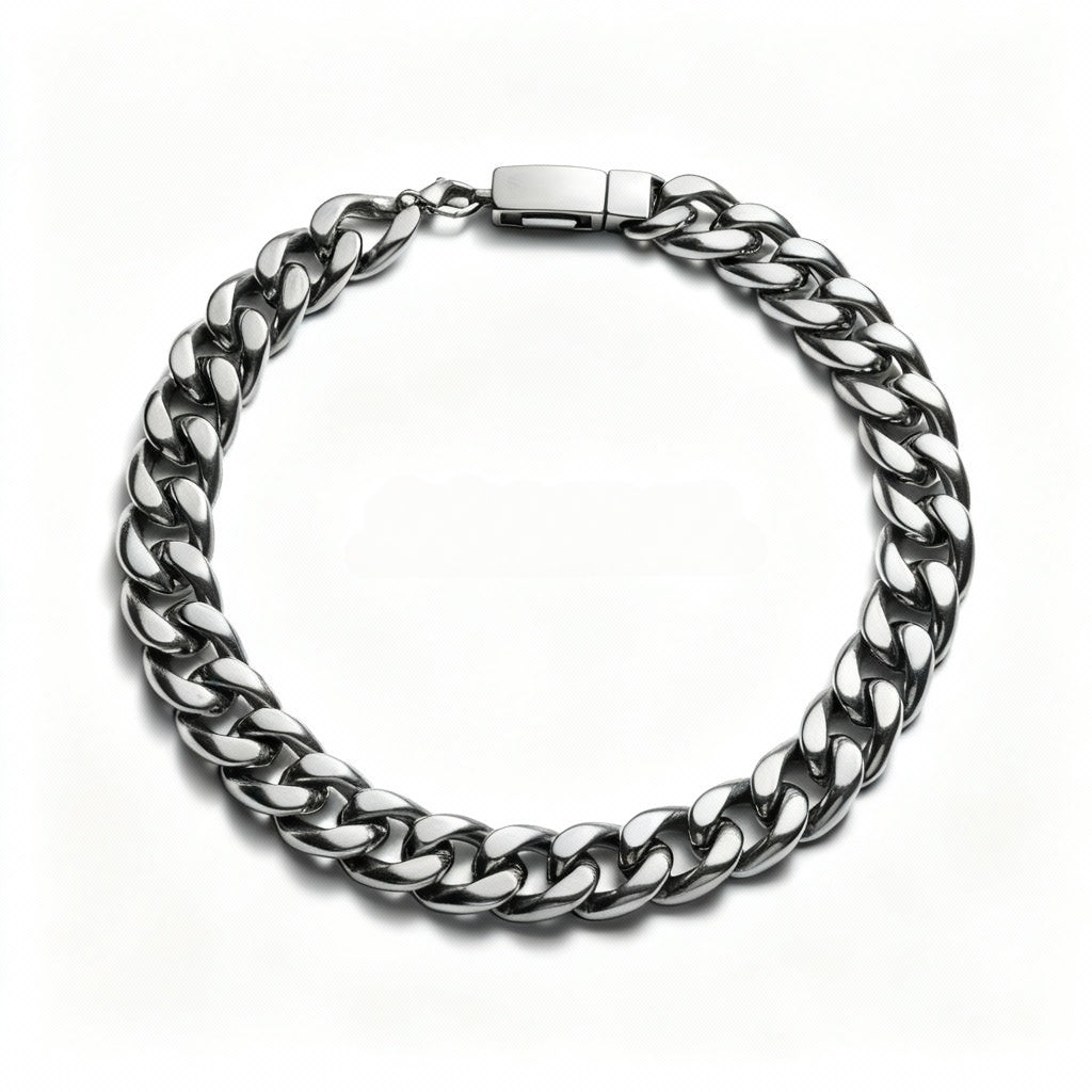 Catena Dominio – Bracciale groumette Estellamare in acciaio lucido