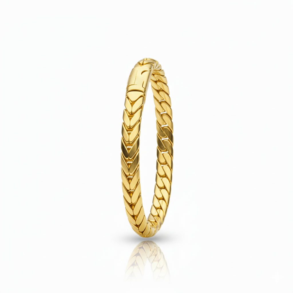 Spina Reale – Bracciale Estellamare in acciaio dorato