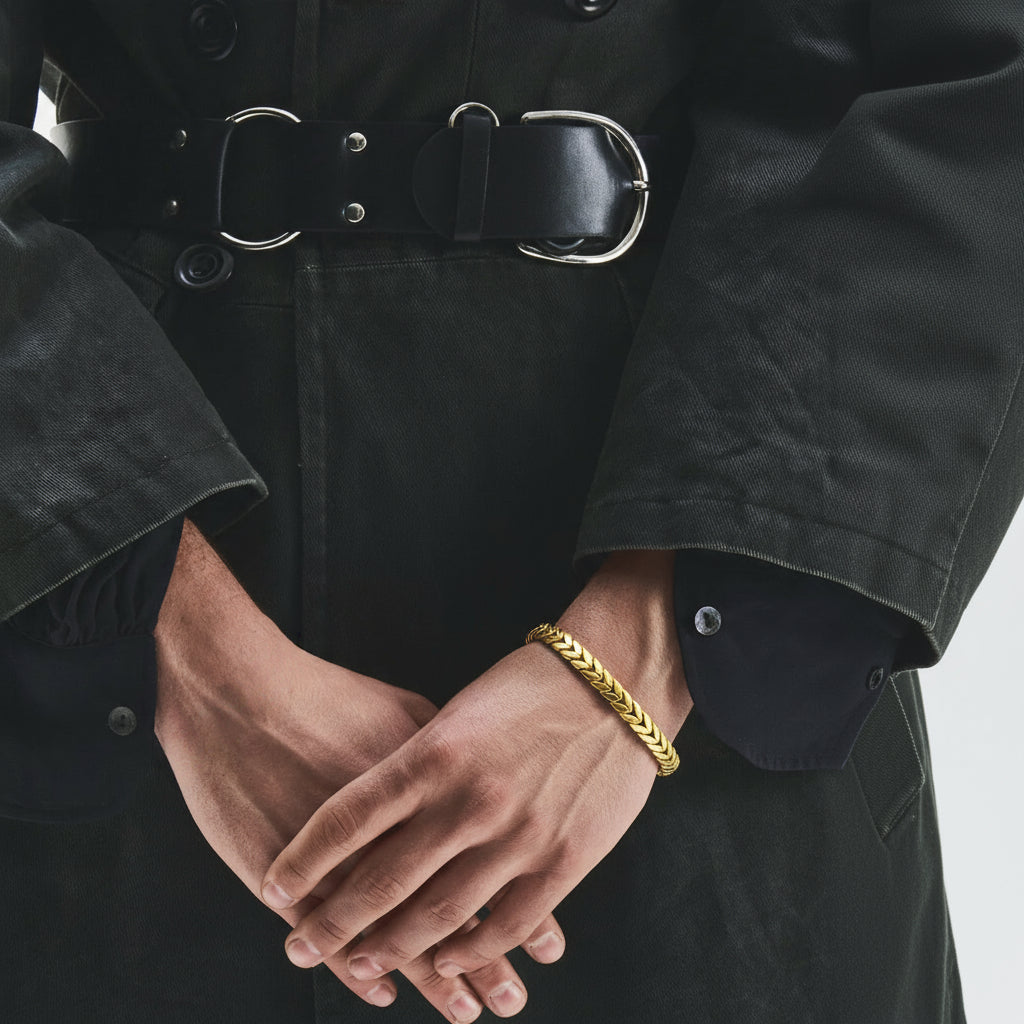 Spina Reale – Bracciale Estellamare in acciaio dorato