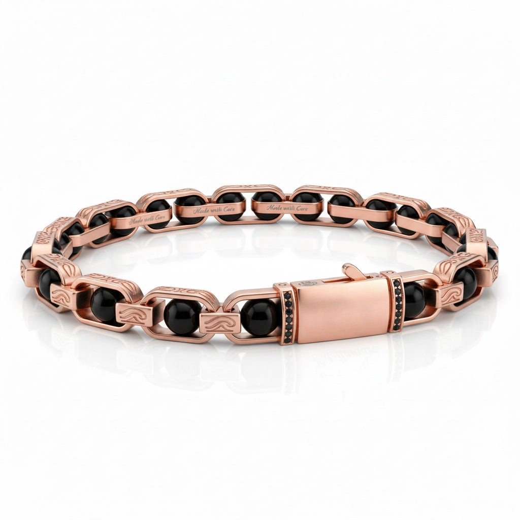 "Maglia Magnetica" – Bracciale Estellamare in argento 925 e ceramica nera