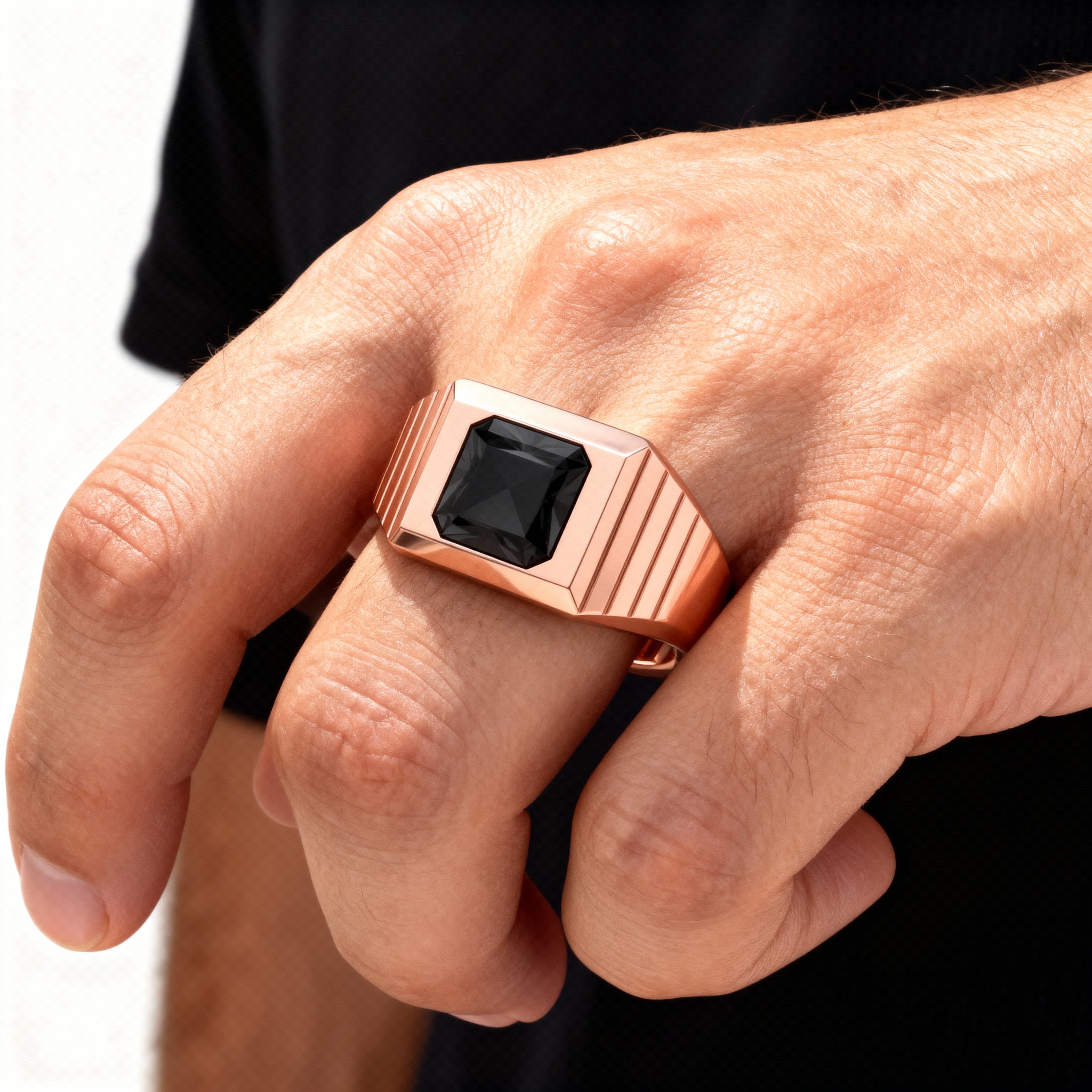 Ebano Archi – Geometria Perfetta in Oro Rosa