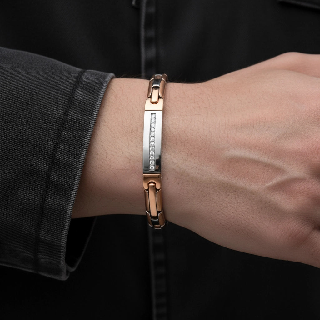 "Luce Bifronte" – Bracciale Estellamare in argento 925 e oro rosa