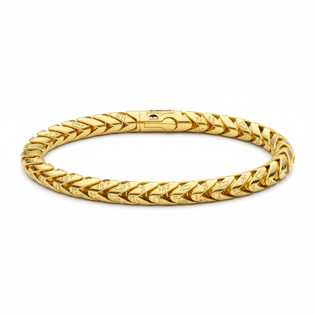 "Leone Dorato" – Bracciale Estellamare in acciaio IP oro con incisioni regali