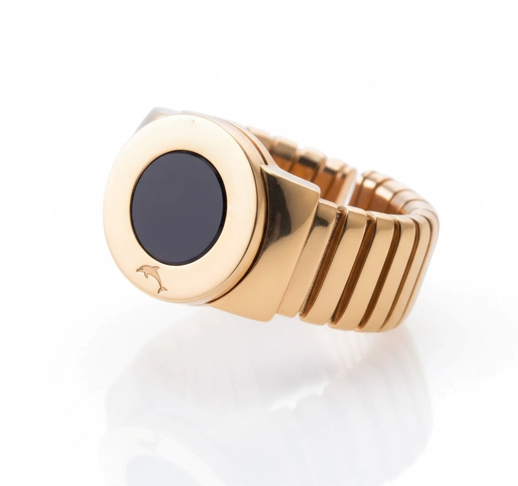 "Anello Delfino" – Bracciale Estellamare in argento 925 placcato oro