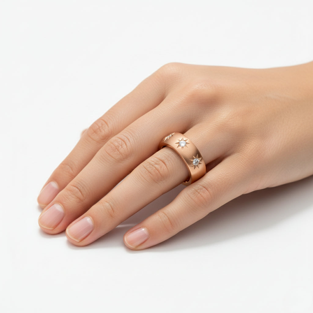 "Stella Rosa" – Anello Estellamare in argento 925 placcato oro rosa