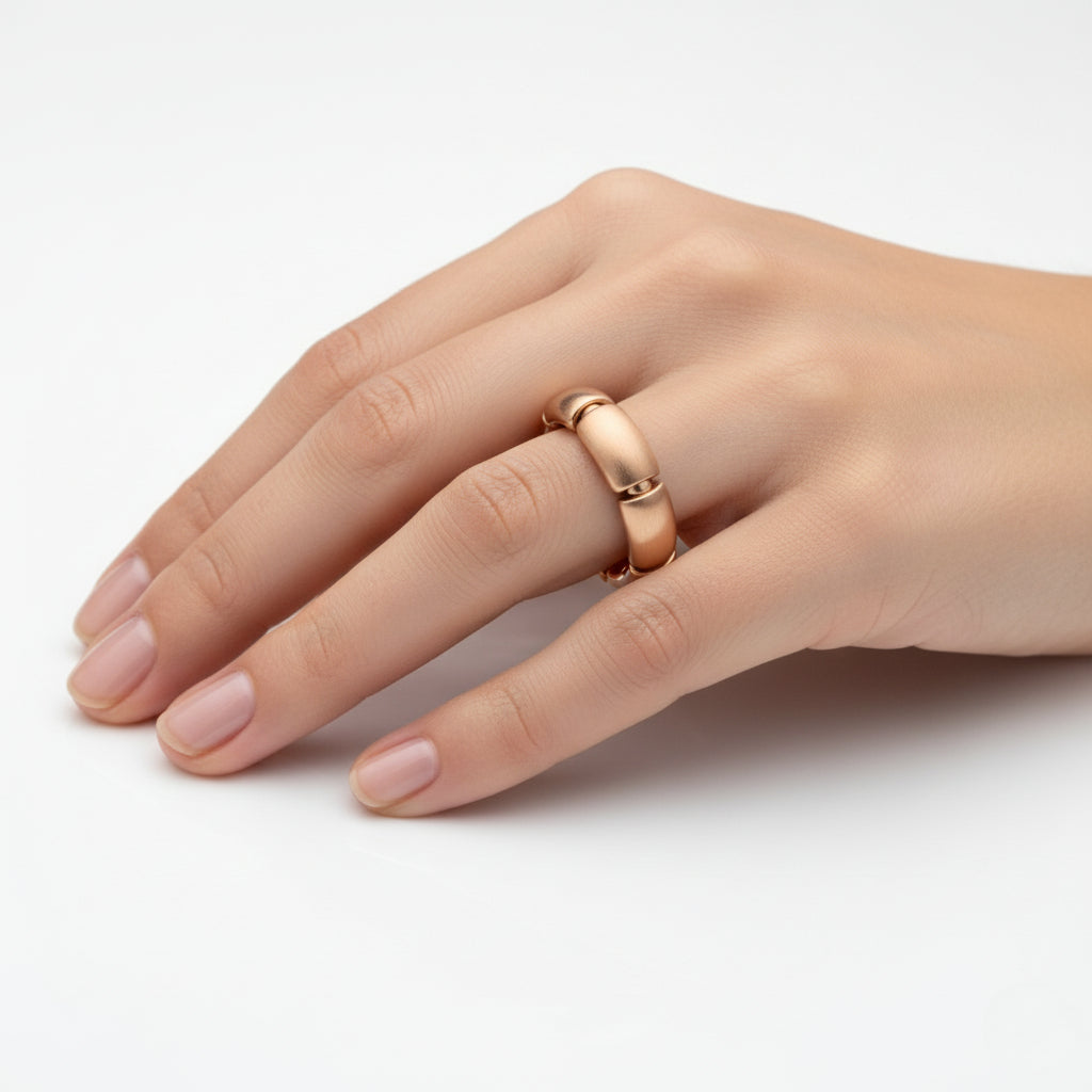 "Flexa Rosa" – Anello Estellamare in argento 925 placcato oro rosa