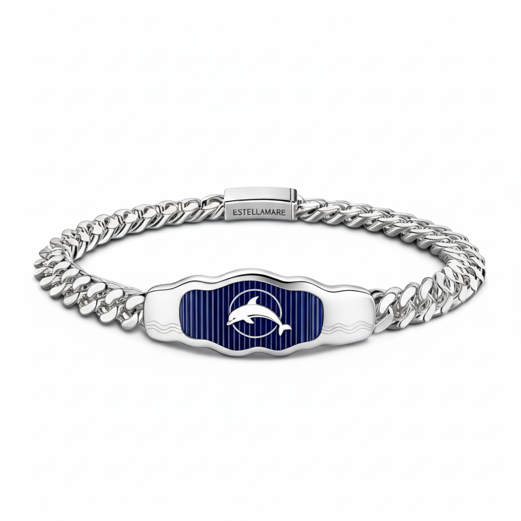 TITANIO MARINO – Bracciale “Dolphin Signature” by Estellamare