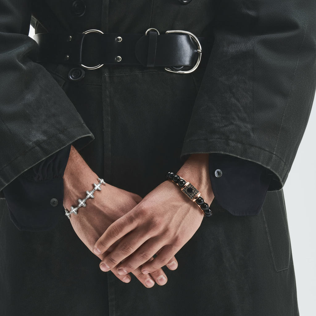 "Trono Stellare" – Bracciale Estellamare in onice nero