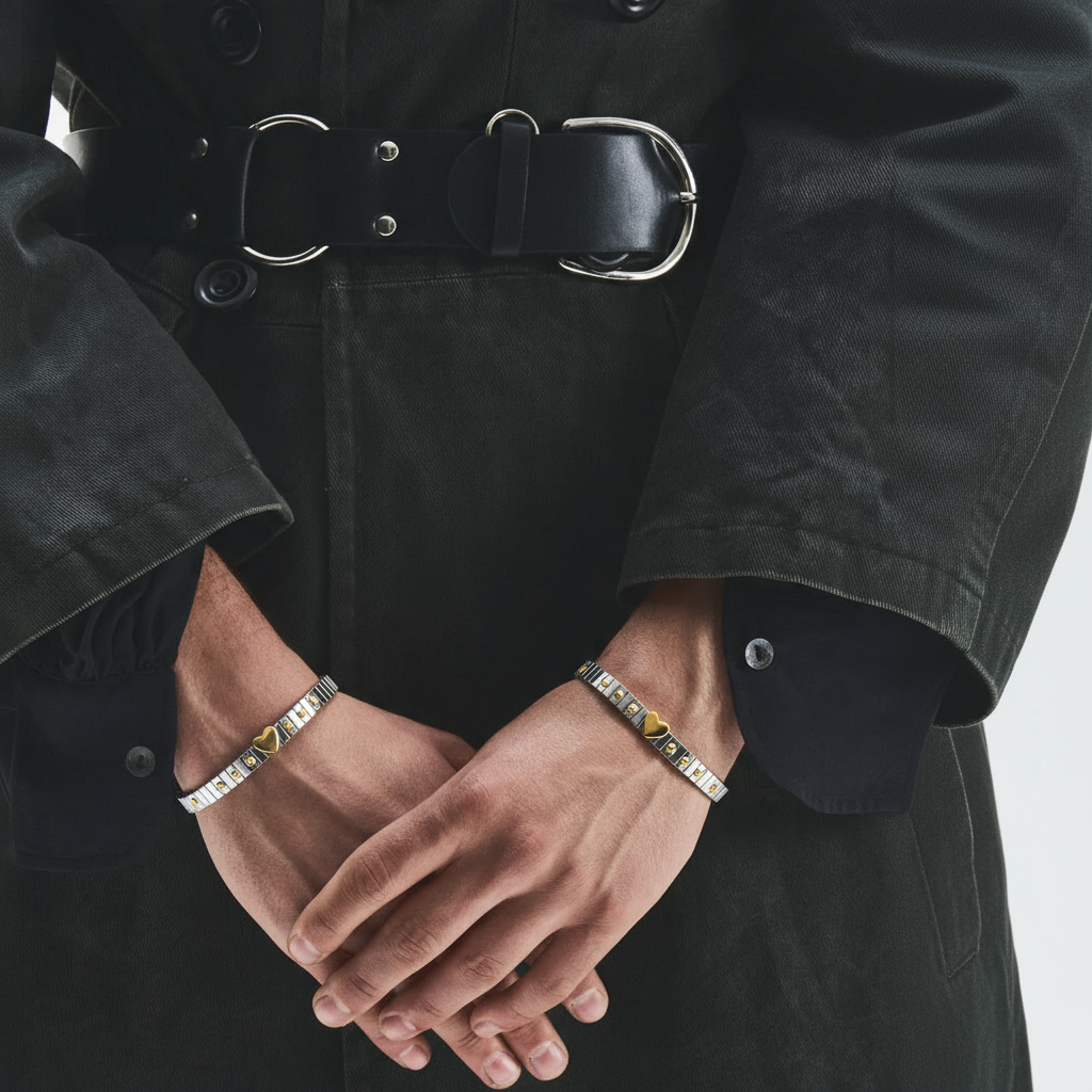 "Cuore Modulato" – Bracciale Estellamare in argento 925 con dettagli oro