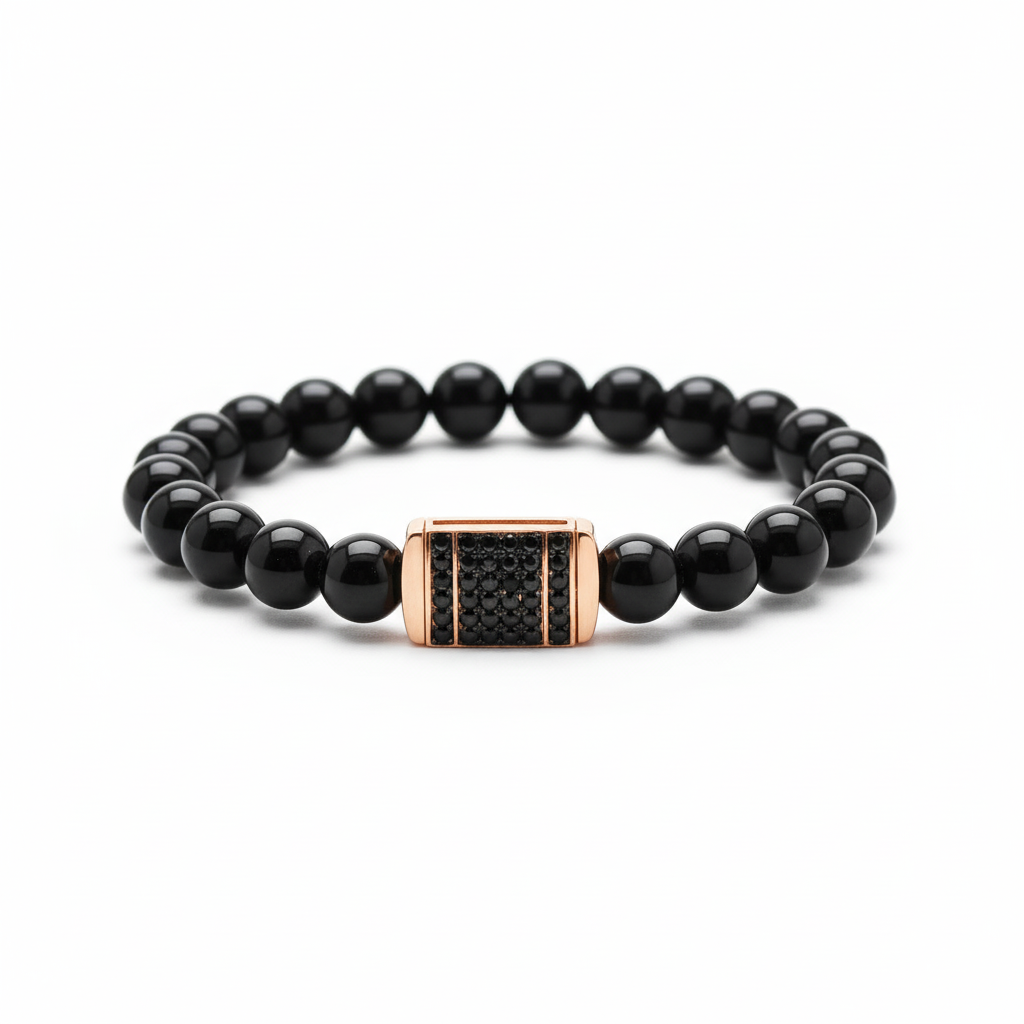 "Essenza Obscura" – Bracciale Estellamare in perle nere