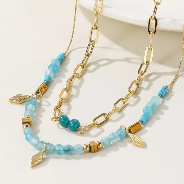 Collana Azzurra Boho Chic