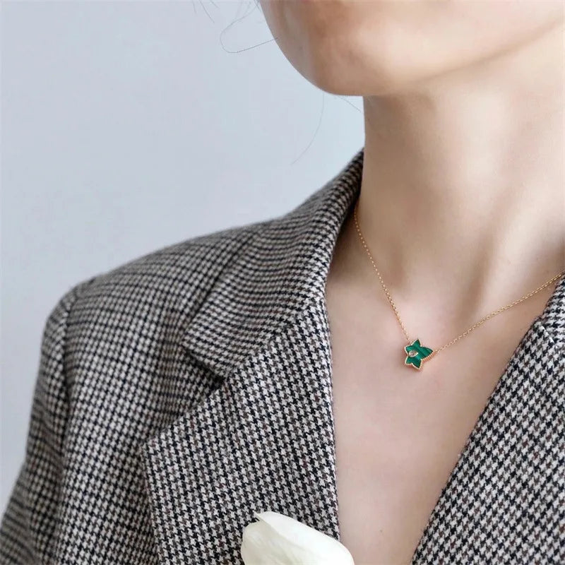 Collana Farfalla Foglia Magica