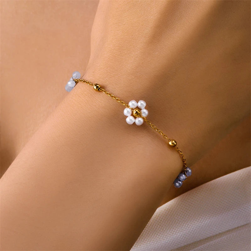 Bracciale Fiore di Perle Elegante
