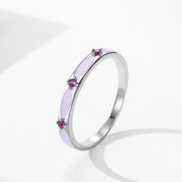 Anello Incantato Argento Viola