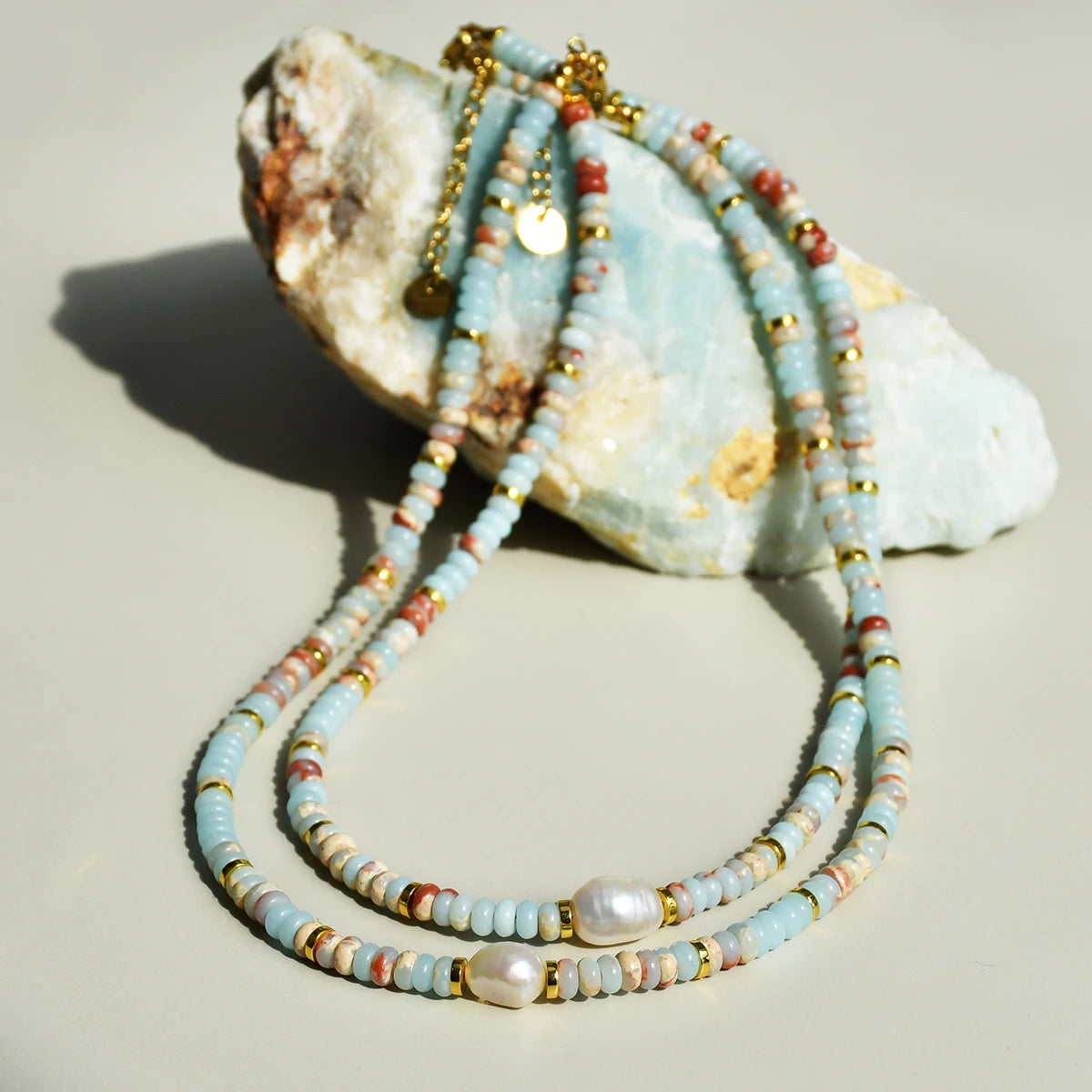 Collana Magica di Perle e Pietre
