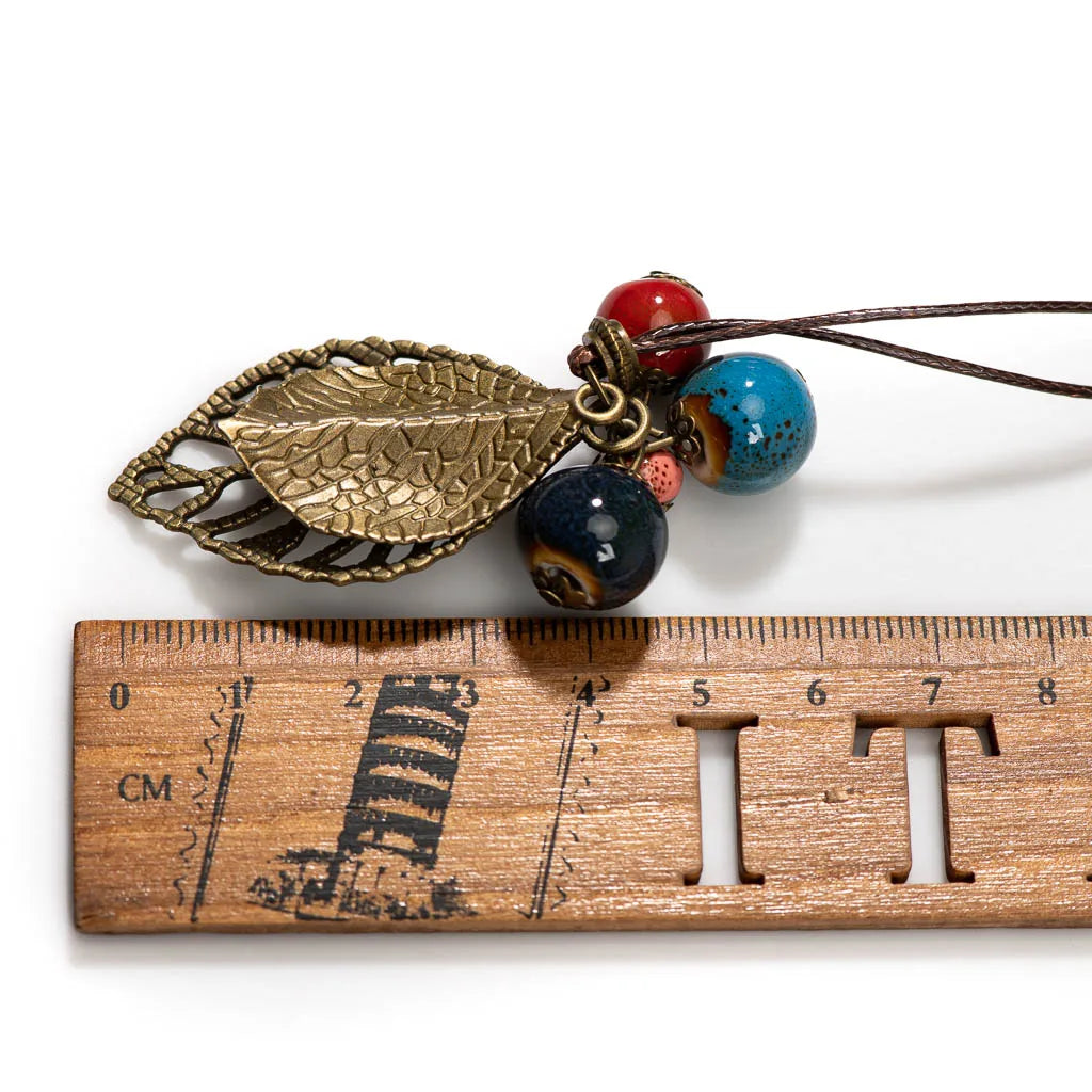 Collana Ceramica Foglie Incantate