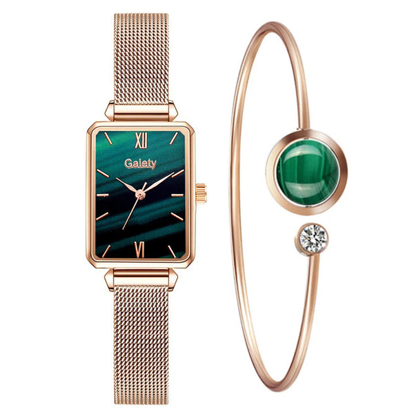 Orologio Elegante Verde Donna